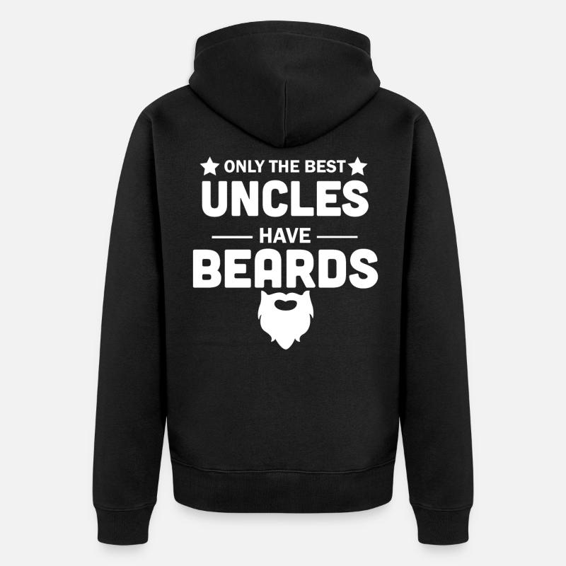 Cadeau barbe oncle barbe - Veste à capuche bio Premium Unisexe - noir