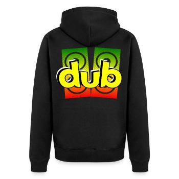 Dub - Veste à capuche bio Premium Unisexe - noir - Dos - Nico (187cm)