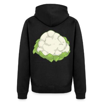 Chou-fleur Légumes Nourriture Végétal - Veste à capuche bio Premium Unisexe - noir - Dos - Nico (187cm)