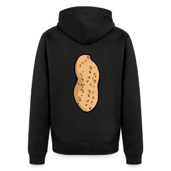 Cacahuètes Noix Aliments Cacahuètes - Veste à capuche bio Premium Unisexe - noir - Dos - Nico (187cm)
