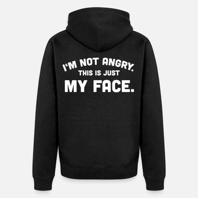 Sarkastisch Sarkasmus Wütend - Unisex Premium Bio Zip Hoodie - Schwarz