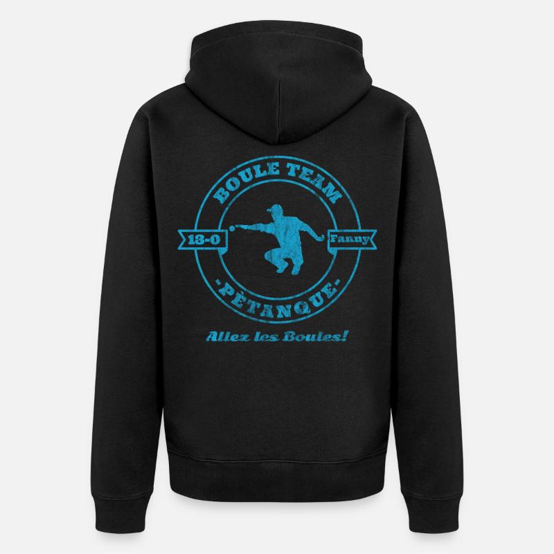Équipe Boule - Veste à capuche bio Premium Unisexe - noir