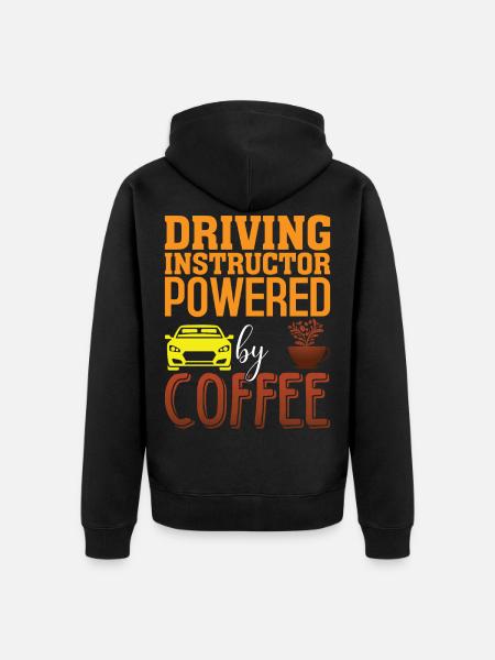 Fahrlehrer Spruch Geschenk - Unisex Premium Bio Zip Hoodie - Schwarz