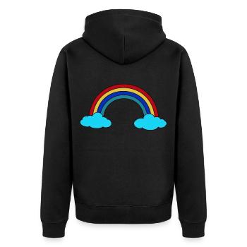 Ciel nuages - Veste à capuche bio Premium Unisexe - noir - Dos - Nico (187cm)