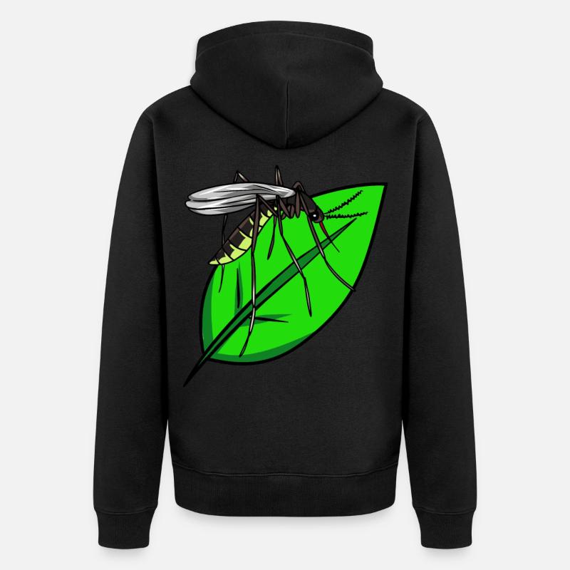 Insectes Moustiques sangsues Moustiques Été - Veste à capuche bio Premium Unisexe - noir