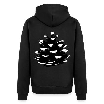 Pommes de pin Pommes de pin Forêt Arbre naturel - Veste à capuche bio Premium Unisexe - noir - Dos - Nico (187cm)
