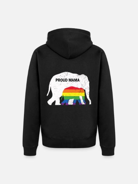 Gay Pride Geschenk - Premium økologisk unisex-hættejakke - sort