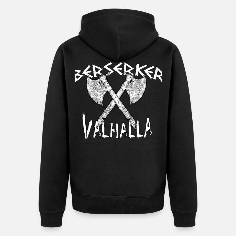 Berserker Valhalla - Veste à capuche bio Premium Unisexe - noir