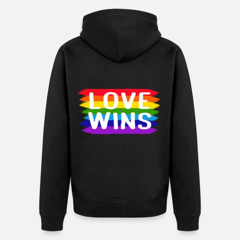 Cadeau Gay Pride - Veste à capuche bio Premium Unisexe - noir