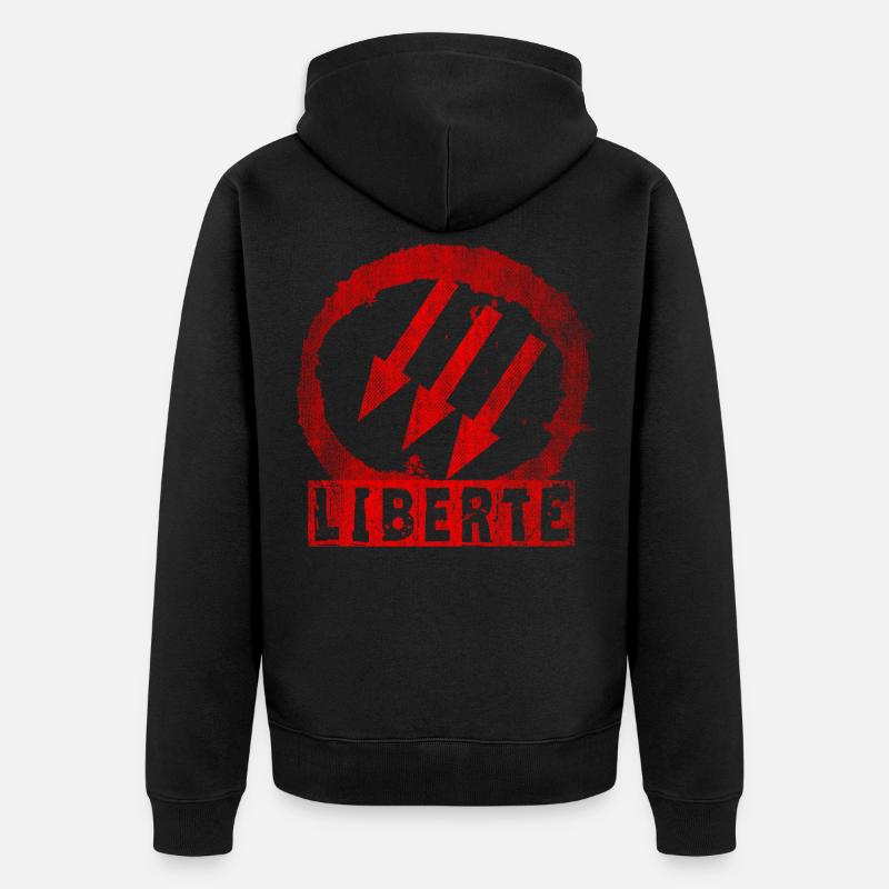 ANTIFA LIBERTÉ LIBERTÉ - Veste à capuche bio Premium Unisexe - noir
