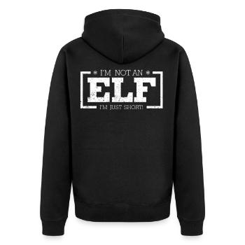Weihnachten Lustig Geschenk Weihnachts T-Shirt - Unisex Premium Bio Zip Hoodie - Schwarz - Hinten - Nico (187cm)