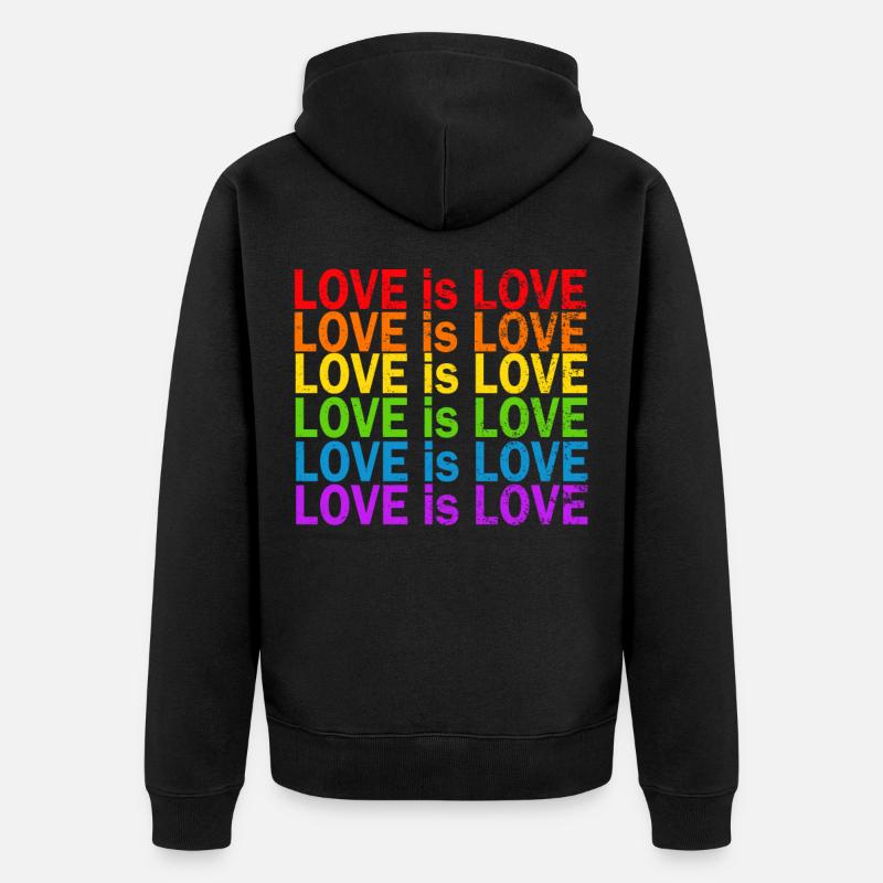 Cadeau Gay Pride - Veste à capuche bio Premium Unisexe - noir