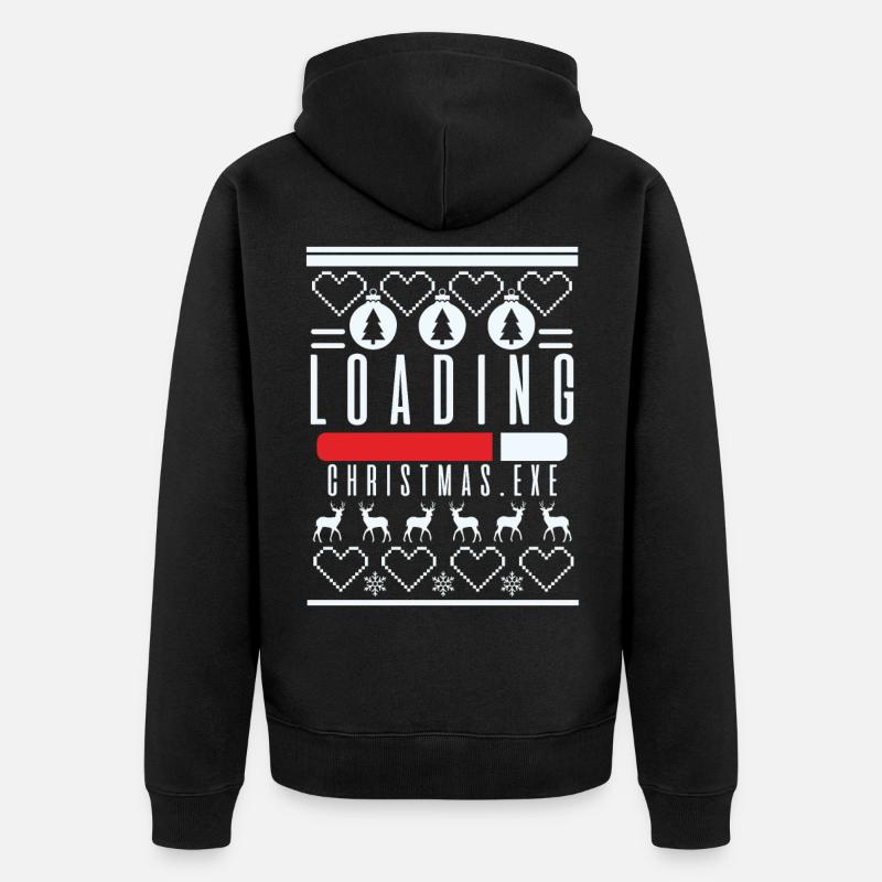 Admin Loading Christmas Weihnachten Geschenk - Unisex Premium Bio Zip Hoodie - Schwarz