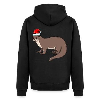 Loutre loutre de nain loutre - Veste à capuche bio Premium Unisexe - noir - Dos - Nico (187cm)