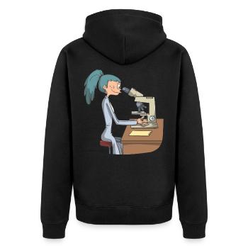 Microscope de sciences biomédicales - Veste à capuche bio Premium Unisexe - noir - Dos - Nico (187cm)