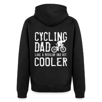 Cyclisme papa t-shirt no. 6 - Veste à capuche bio Premium Unisexe - noir - Dos - Nico (187cm)