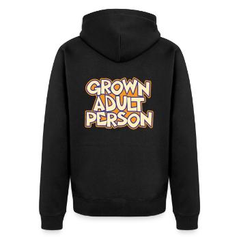 Citation d’une personne adulte adulte - Veste à capuche bio Premium Unisexe - noir - Dos - Nico (187cm)