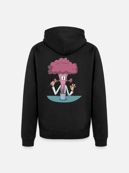 Chemistry explosion chemist - Unisex Premium Organic Zip Hoodie - black