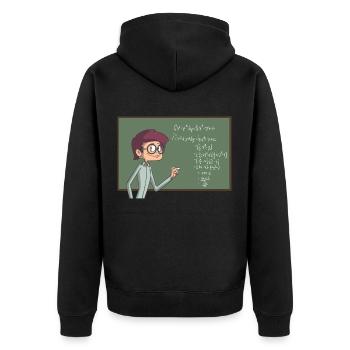 Math teacher - Unisex Premium Organic Zip Hoodie - black - Back - Nico (187cm)