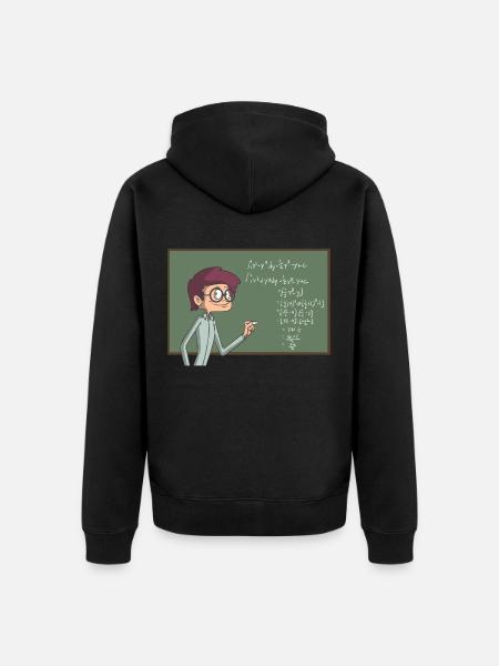 Math teacher - Unisex Premium Organic Zip Hoodie - black