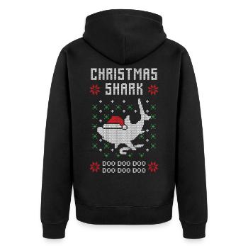 Requin de Noël moche Noël - Veste à capuche bio Premium Unisexe - noir - Dos - Nico (187cm)
