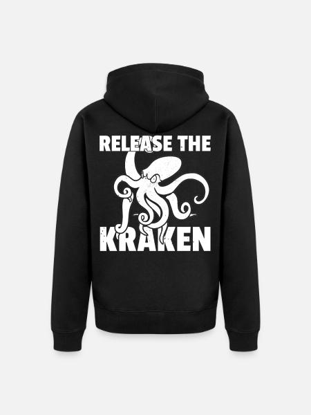 Octopus octopus octopus octopus fish - Unisex Premium Organic Zip Hoodie - black