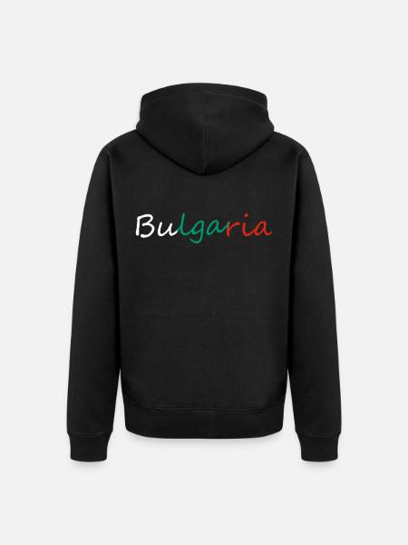 Bulgaria - Unisex Premium Organic Zip Hoodie - black
