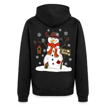 bonhomme de neige - Veste à capuche bio Premium Unisexe - noir - Dos - Nico (187cm)