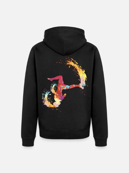 break dancing - Unisex Premium Organic Zip Hoodie - black