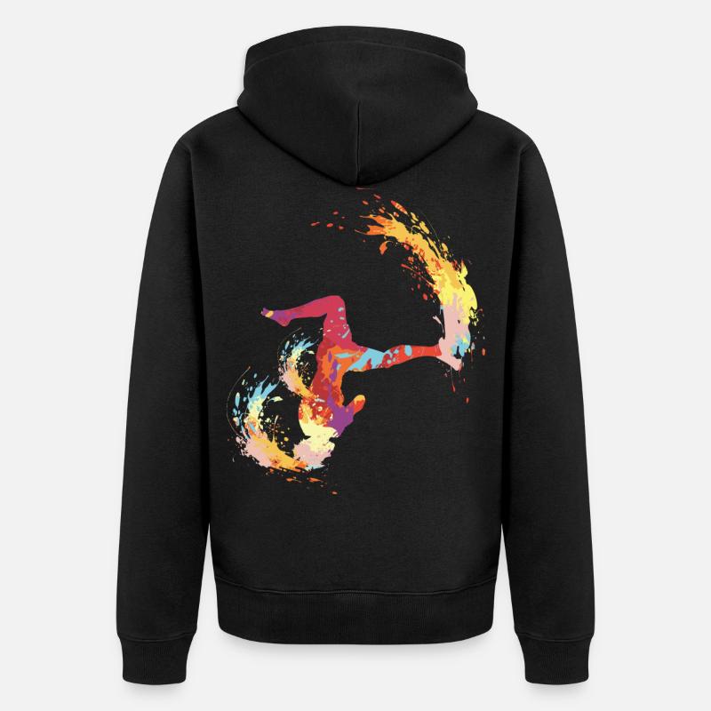 Breakdance - Unisex Premium Bio Zip Hoodie - Schwarz