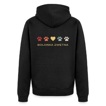 Bolonka Zwetna cadeau rétro pour les amoureux des chiens - Veste à capuche bio Premium Unisexe - noir - Dos - Nico (187cm)