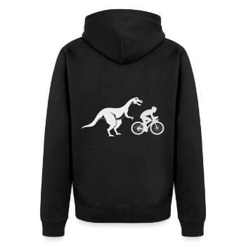 Brontosaure Dino cycliste sport cadeau d'art - Veste à capuche bio Premium Unisexe - noir - Dos - Nico (187cm)