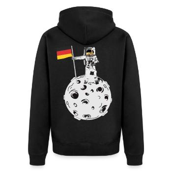 Astronaute allemand sur la lune - Veste à capuche bio Premium Unisexe - noir - Dos - Nico (187cm)