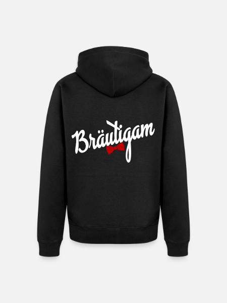 Bräutigam - Unisex Premium Bio Zip Hoodie - Schwarz