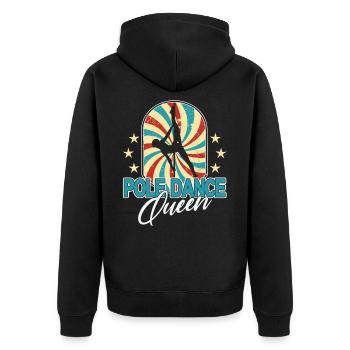 Pole Dance Queen Women Dancer Gift - Veste à capuche bio Premium Unisexe - noir - Dos - Nico (187cm)