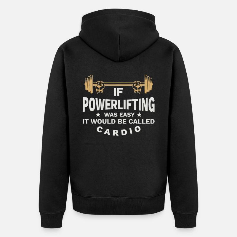Cadeau d'haltérophilie Powerlifting Powerlifting - Veste à capuche bio Premium Unisexe - noir