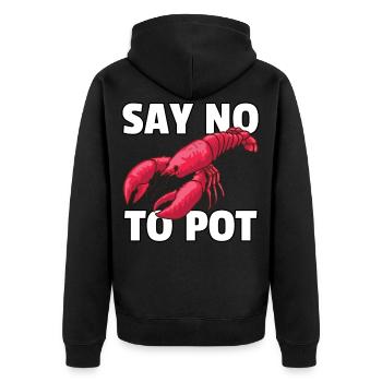 Lobster lobster crayfish cancer crab - Unisex Premium Organic Zip Hoodie - black - Back - Nico (187cm)