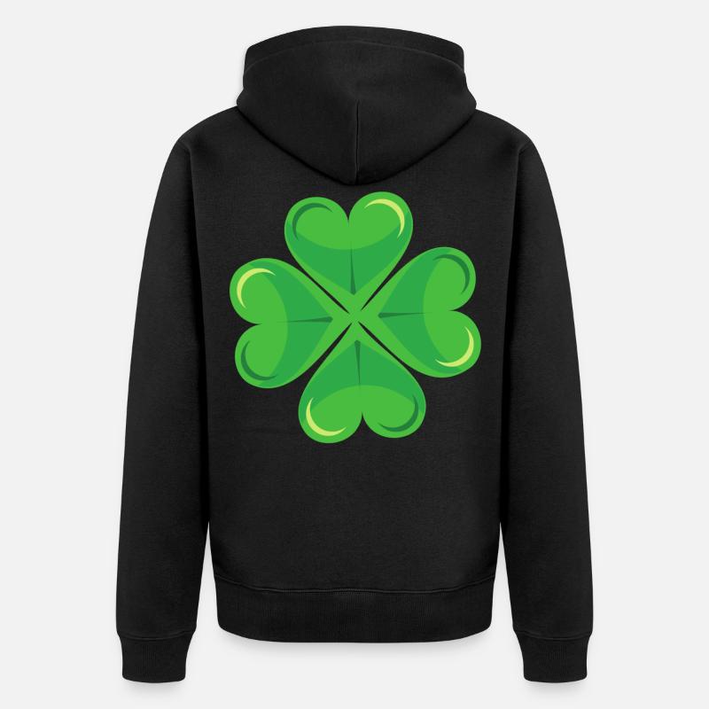 Trèfle - Veste à capuche bio Premium Unisexe - noir