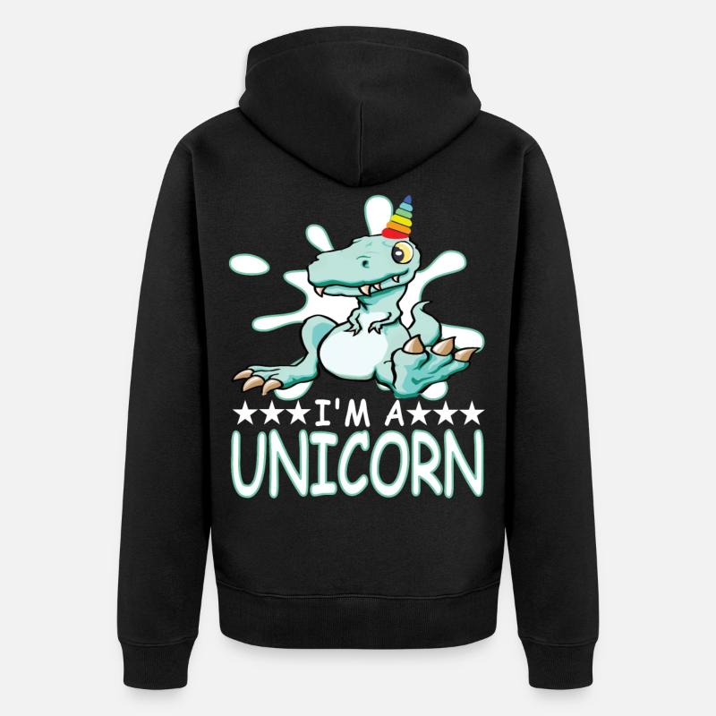 Dinosaurus - Veste à capuche bio Premium Unisexe - noir