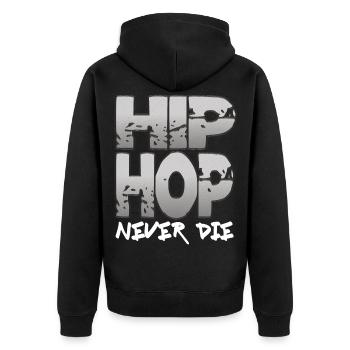 Hip Hop - Veste à capuche bio Premium Unisexe - noir - Dos - Nico (187cm)