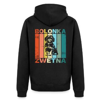 Bolonka Zwetna rétro cadeau pour les amoureux des chiens - Veste à capuche bio Premium Unisexe - noir - Dos - Nico (187cm)