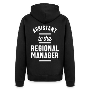 Assistant to the Regional Manager The Office Funny - Unisex Premium Organic Zip Hoodie - black - Back - Nico (187cm)