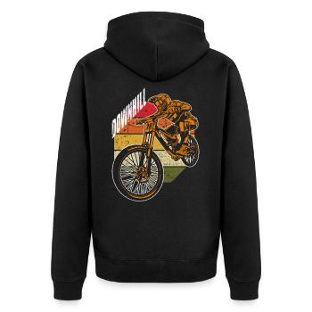 VTT VTT descente cadeau sport extrême - Veste à capuche bio Premium Unisexe - noir - Dos - Nico (187cm)