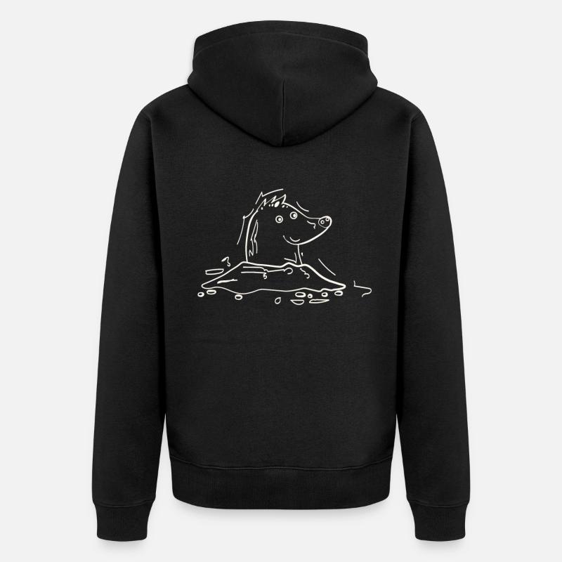 Mole in sweet. - Unisex Premium Organic Zip Hoodie - black
