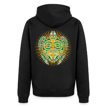 Tatouage de tortue maori à Hawaï - Veste à capuche bio Premium Unisexe - noir - Dos - Nico (187cm)
