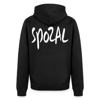 2reborn spozal spatz vogel bird schatz liebe ehema - Unisex Premium Bio Zip Hoodie - Schwarz - Hinten - Nico (187cm)