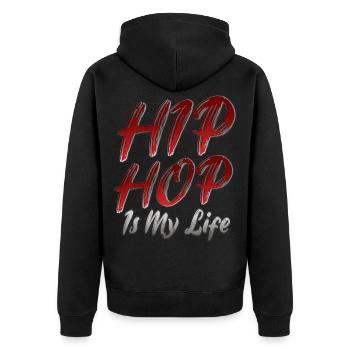 Hip hop - Veste à capuche bio Premium Unisexe - noir - Dos - Nico (187cm)