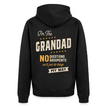 Grandad Way Drôle Grand-père Fête des pères - Veste à capuche bio Premium Unisexe - noir - Dos - Nico (187cm)