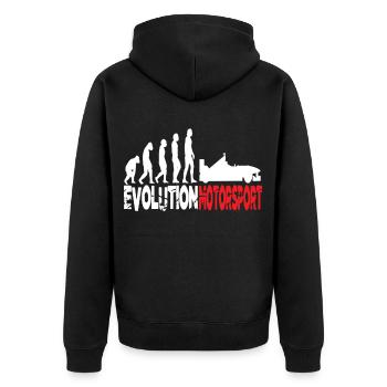 Sport automobile évolution sport automobile voiture de course voiture de course - Veste à capuche bio Premium Unisexe - noir - Dos - Nico (187cm)