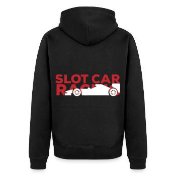 Slot car racing leisure in the name - Unisex Premium Organic Zip Hoodie - black - Back - Nico (187cm)